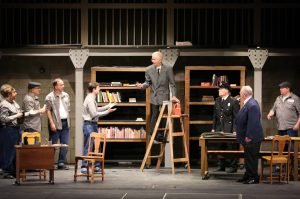 The prison library scene